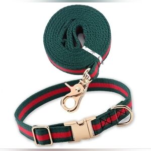 2pc Designer inspired Dog collar & leash